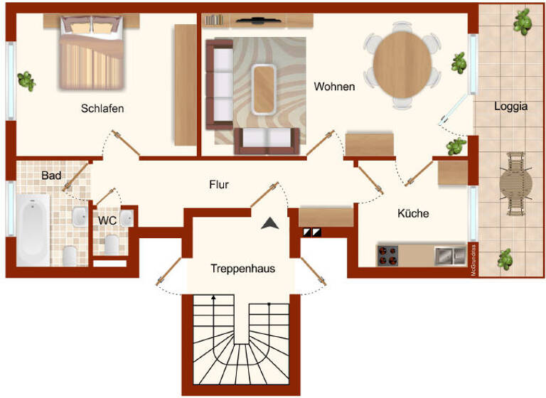 Wohnung zum Kauf 126.500 € 2 Zimmer 67 m² Odenkirchen Mönchengladbach 41199