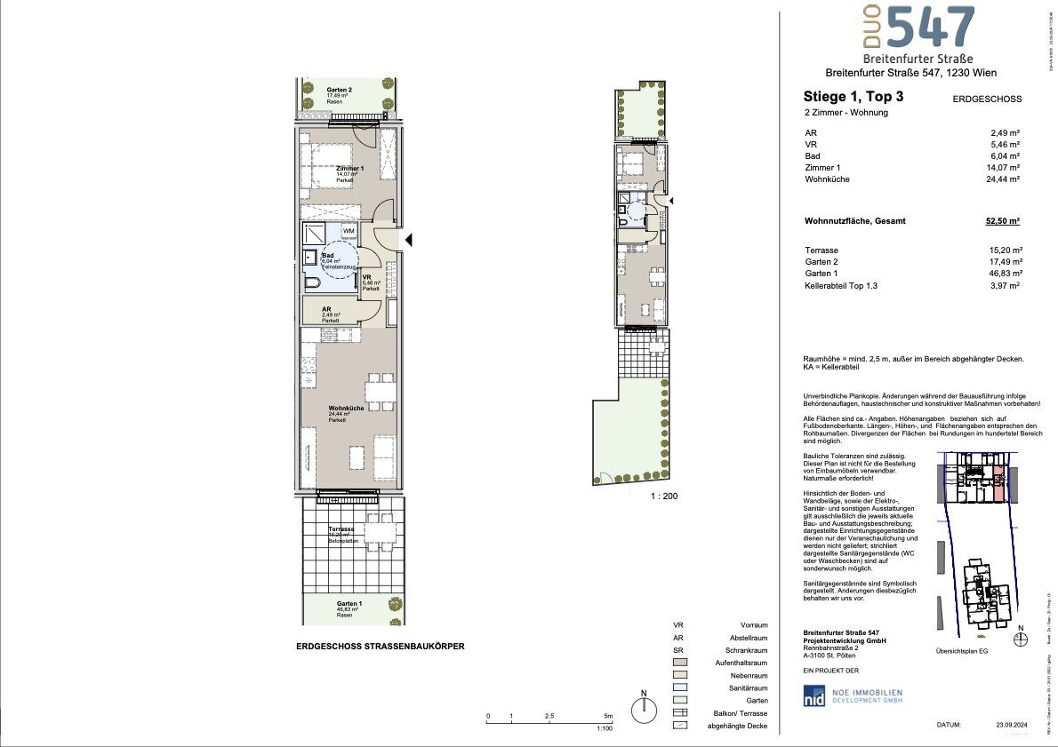 Wohnung zum Kauf provisionsfrei 399.700 € 2 Zimmer 52,5 m²<br/>Wohnfläche Wien 1230