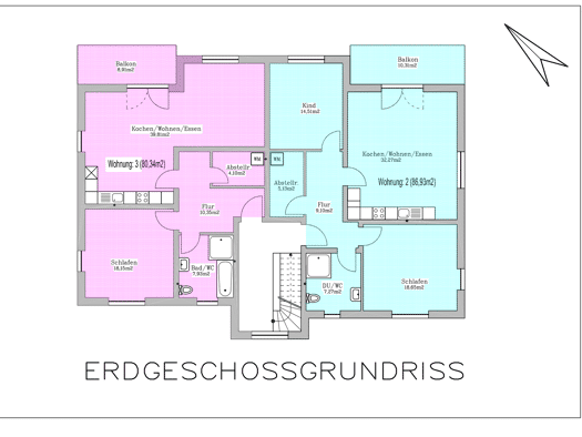 Wohnung zur Miete 960 € 2 Zimmer 80,3 m² Geschoss 1/3 frei ab 01.12.2026 Hutzdorf Schlitz 36110