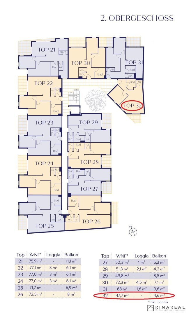 Terrassenwohnung zum Kauf 297.857 € 2 Zimmer 47,7 m²<br/>Wohnfläche 2.<br/>Geschoss Leopoldsdorf 2333