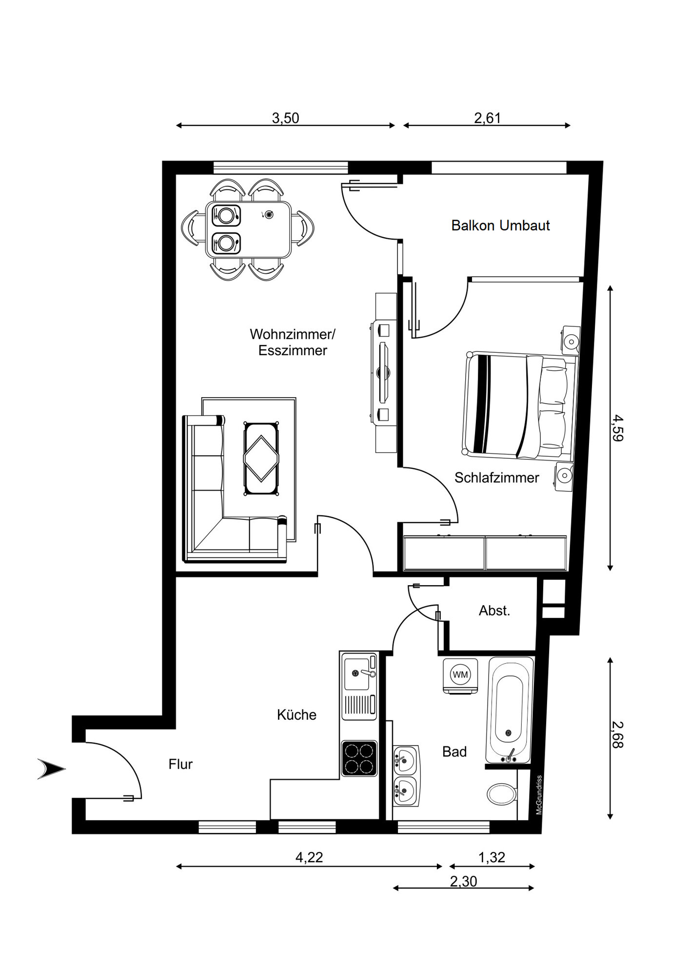 Wohnung zum Kauf 249.000 € 2 Zimmer 65 m²<br/>Wohnfläche Mitte Lörrach 79539