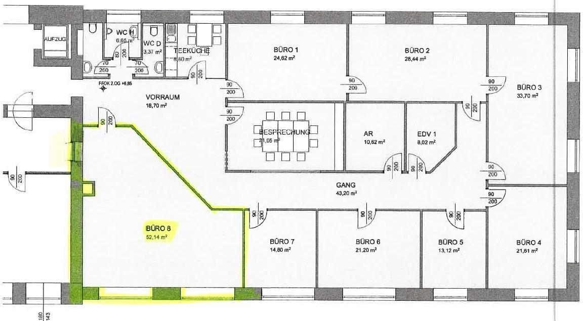 Bürofläche zur Miete 360 € 1 Zimmer 52,1 m²<br/>Bürofläche Gmunden 4810