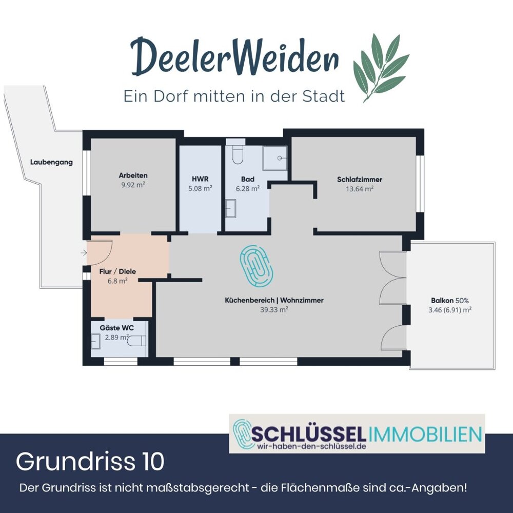 Wohnung zum Kauf 429.000 € 3 Zimmer 88,1 m²<br/>Wohnfläche 1.<br/>Geschoss ab sofort<br/>Verfügbarkeit Ehnern Oldenburg 26121