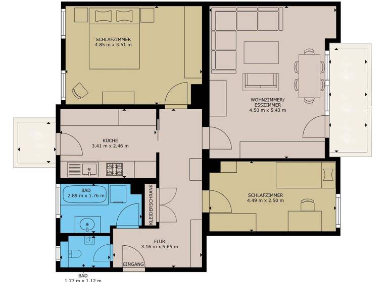 Wohnung zum Kauf 289.000 € 3 Zimmer 78 m² 2. Geschoss frei ab 01.04.2026 Röthenbach Röthenbach an der Pegnitz 90552