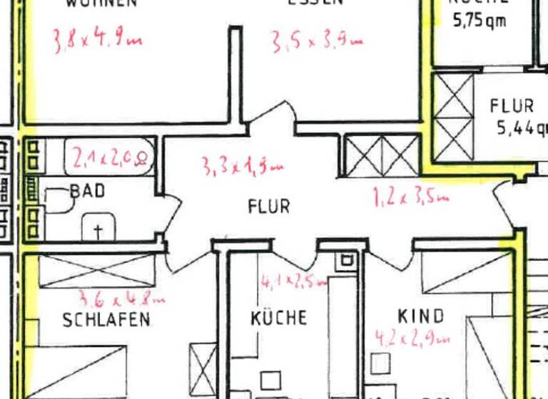 WG-Zimmer zur Miete 900 € 3,5 Zimmer 89 m² Geschoss 3/4 frei ab sofort Gosenburg 29 Barmen Wuppertal 42289