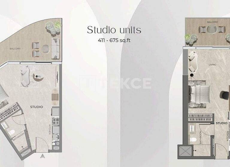 Wohnung zum Kauf 201.000 € 43 m² Dubai Studio City 1 0448