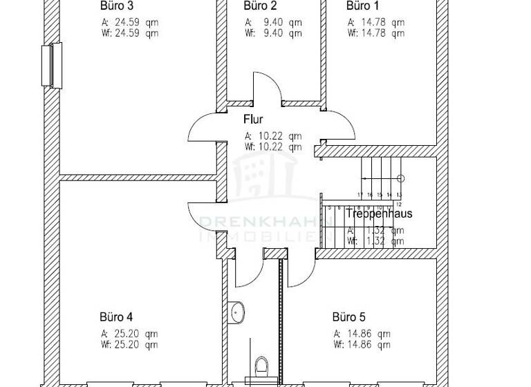 Bürofläche zur Miete 2.860 € 220 m² Bürofläche Zum Bahnhof 13 Paulsstadt Schwerin 19053