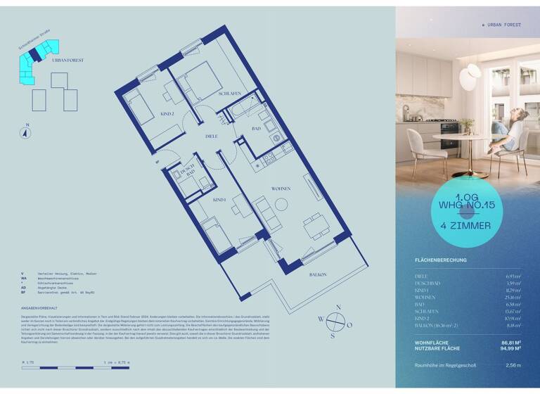 Wohnung zum Kauf - Erstbezug provisionsfrei 799.900 € 4 Zimmer 86,8 m² 1. Geschoss Garching Garching bei München 85748
