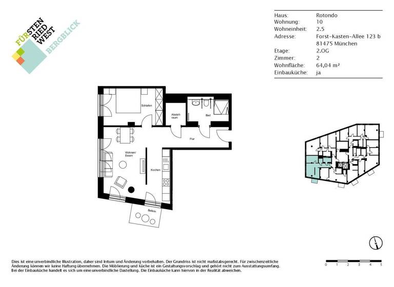Studio zur Miete - Erstbezug 1.570 € 2 Zimmer 64 m² 2. Geschoss Forst-Kasten-Allee 123b Thalk.Obersendl.-Forsten-Fürstenr.-Solln München 81475