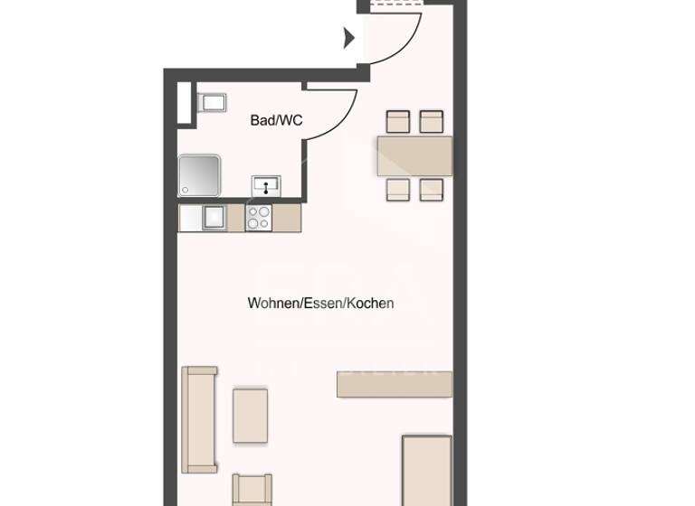 Wohnung zur Miete 620 € 1,5 Zimmer 62 m² 2. Geschoss frei ab sofort Heuchlingen 73572