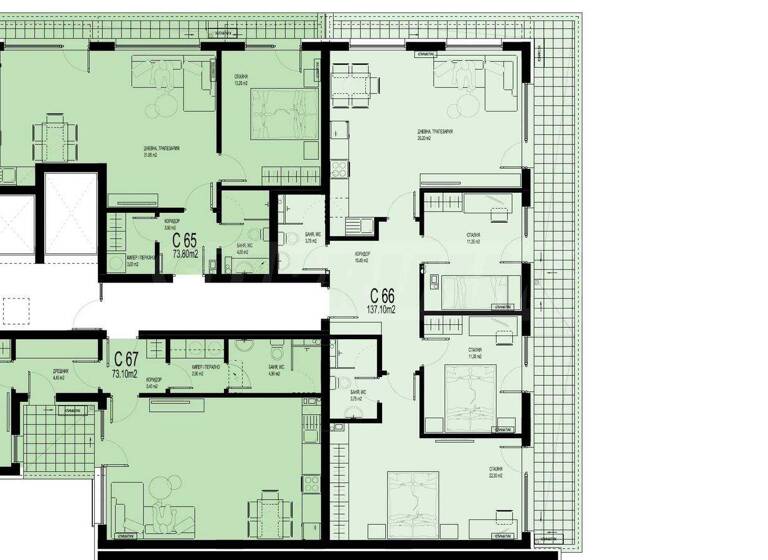 Wohnung zum Kauf 245.218 € 4 Zimmer 170,3 m² Plovdiv
