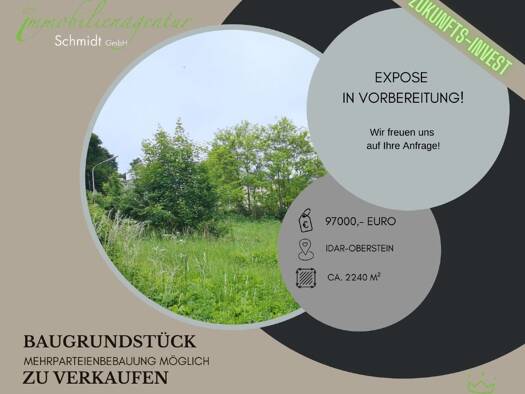 Grundstück zum Kauf 97.000 € 2.240 m² Grundstück Idar-Oberstein 55743