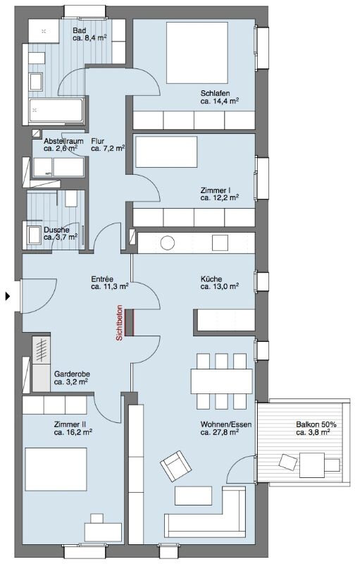 Wohnung zum Kauf provisionsfrei 400.000 € 4 Zimmer 123 m²<br/>Wohnfläche ab sofort<br/>Verfügbarkeit Tintentrift List Hannover 30177