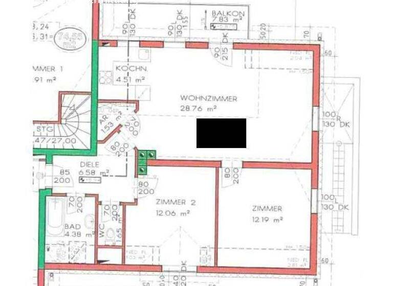 Wohnung zur Miete 532 € 3 Zimmer 70,9 m² 3. Geschoss Nöchling 3691