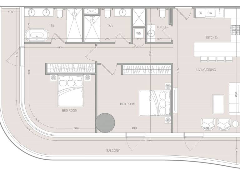 Wohnung zum Kauf provisionsfrei 717.083 € 3 Zimmer 134,1 m² Dubai 00000