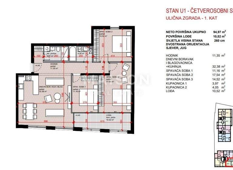 Wohnung zum Kauf 740.592 € 4 Zimmer 1. Geschoss Maksimir 10000