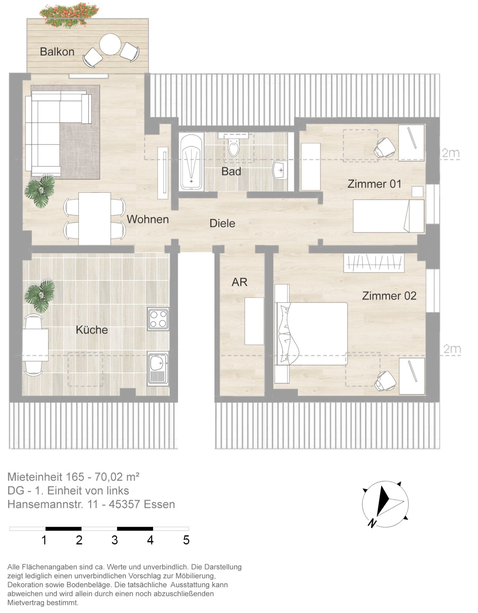 Wohnung zur Miete 743 € 3 Zimmer 70 m²<br/>Wohnfläche 16.03.2025<br/>Verfügbarkeit Hansemannstr. 11 Gerschede Essen 45357