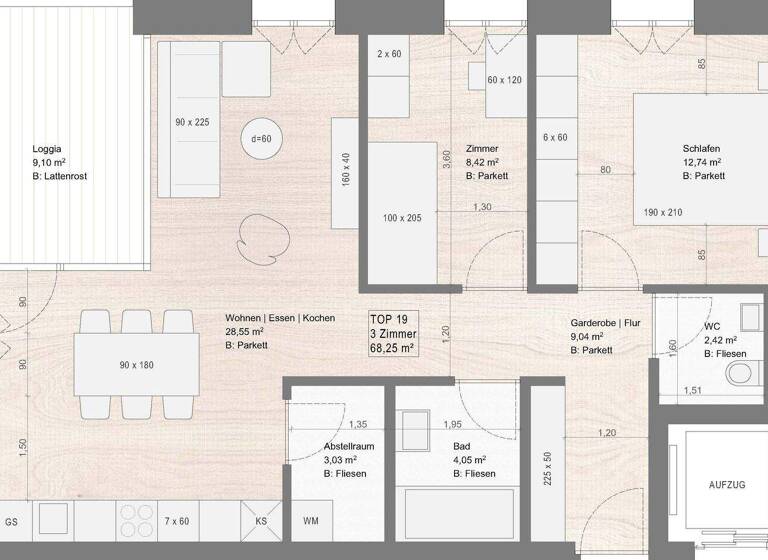 Penthouse zum Kauf provisionsfrei 580.125 € 3 Zimmer 68,3 m² EG Bregenz 6900