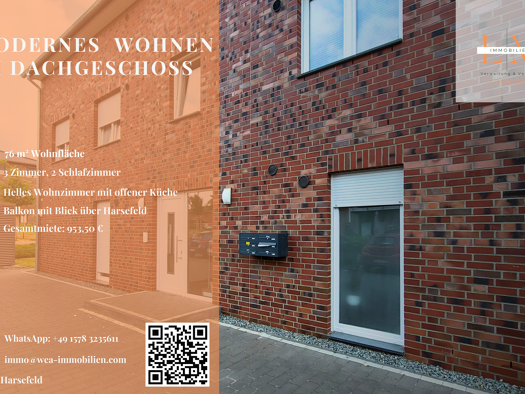 Wohnung zur Miete 915 € 3 Zimmer 76 m² frei ab sofort Harsefeld 21698