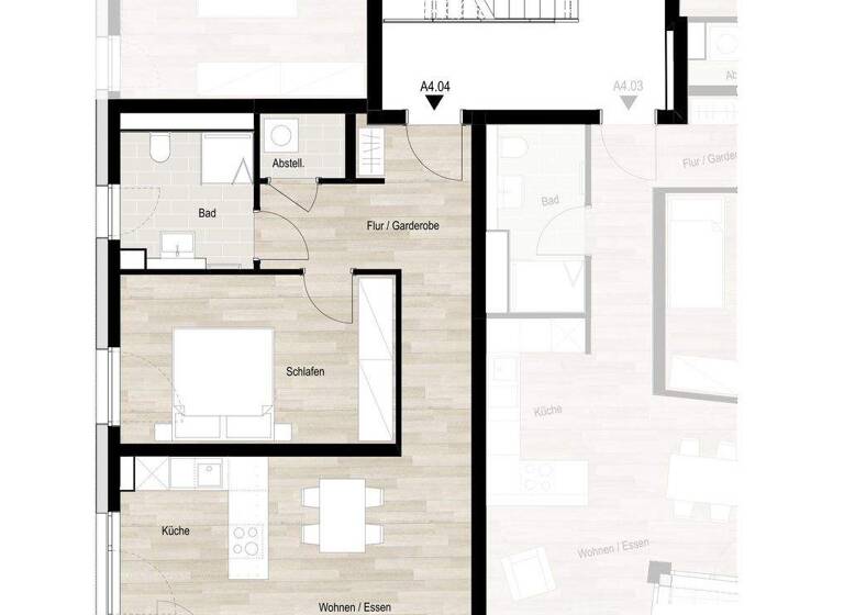 Wohnung zur Miete - Erstbezug 1.160 € 2 Zimmer 65,8 m² 4. Geschoss Happelstraße 39 Heilbronn 74074