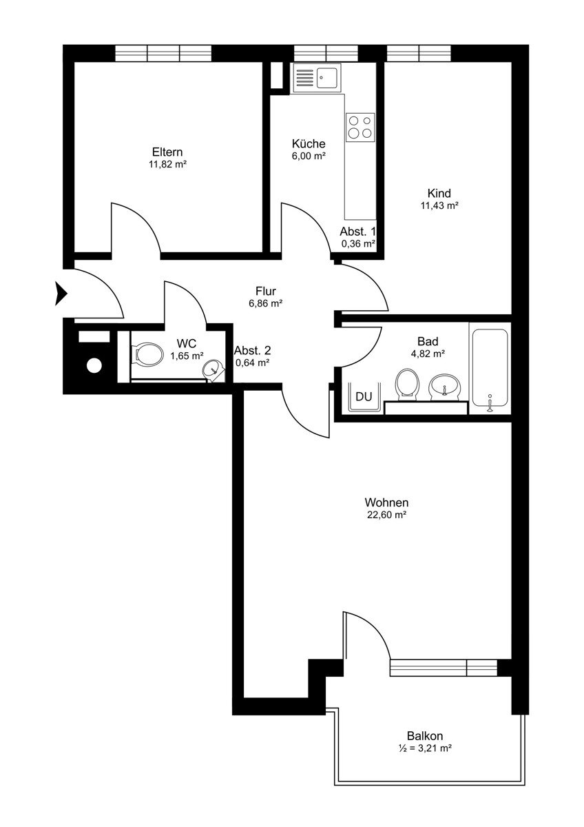 Wohnung zum Kauf 3 Zimmer 76 m²<br/>Wohnfläche Daglfing München 81929