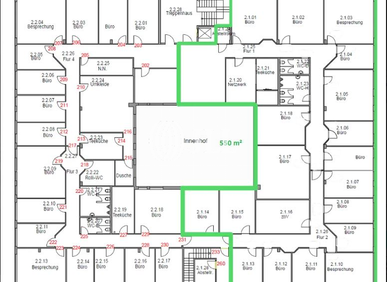 Bürofläche zur Miete provisionsfrei 8,50 € 550 m² Bürofläche Erbenheim Wiesbaden 65205