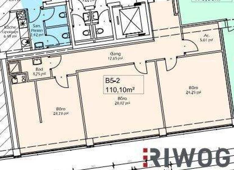Büro zur Miete 1.200 € 3 Zimmer Wien 1150