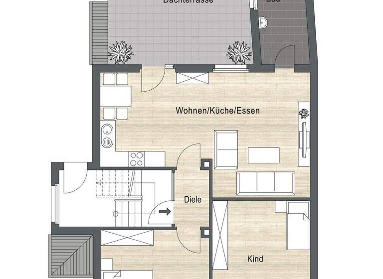 Wohnung zur Miete 792 € 2 Zimmer 88 m² 1. Geschoss frei ab 01.04.2026 Neheim-Hüsten Arnsberg 59755