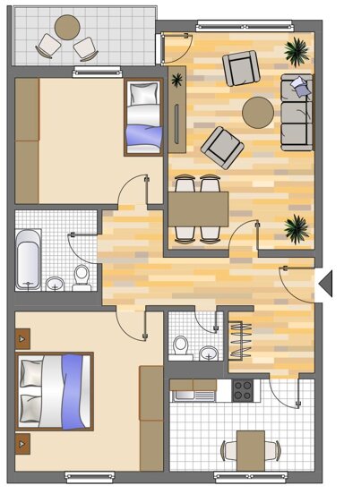 Wohnung zur Miete 809 € 3 Zimmer 79 m² EG frei ab 22.12.2024 Erfurter Straße 9 West Ratingen 40880