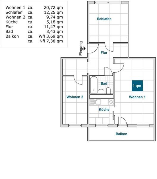 Wohnung zur Miete nur mit Wohnberechtigungsschein 477 € 4,5 Zimmer 66,6 m²<br/>Wohnfläche 4.<br/>Geschoss 27.01.2025<br/>Verfügbarkeit Reichenauer Weg 16 Seidnitz-Nord (Löwenhainer Str.) Dresden 01279