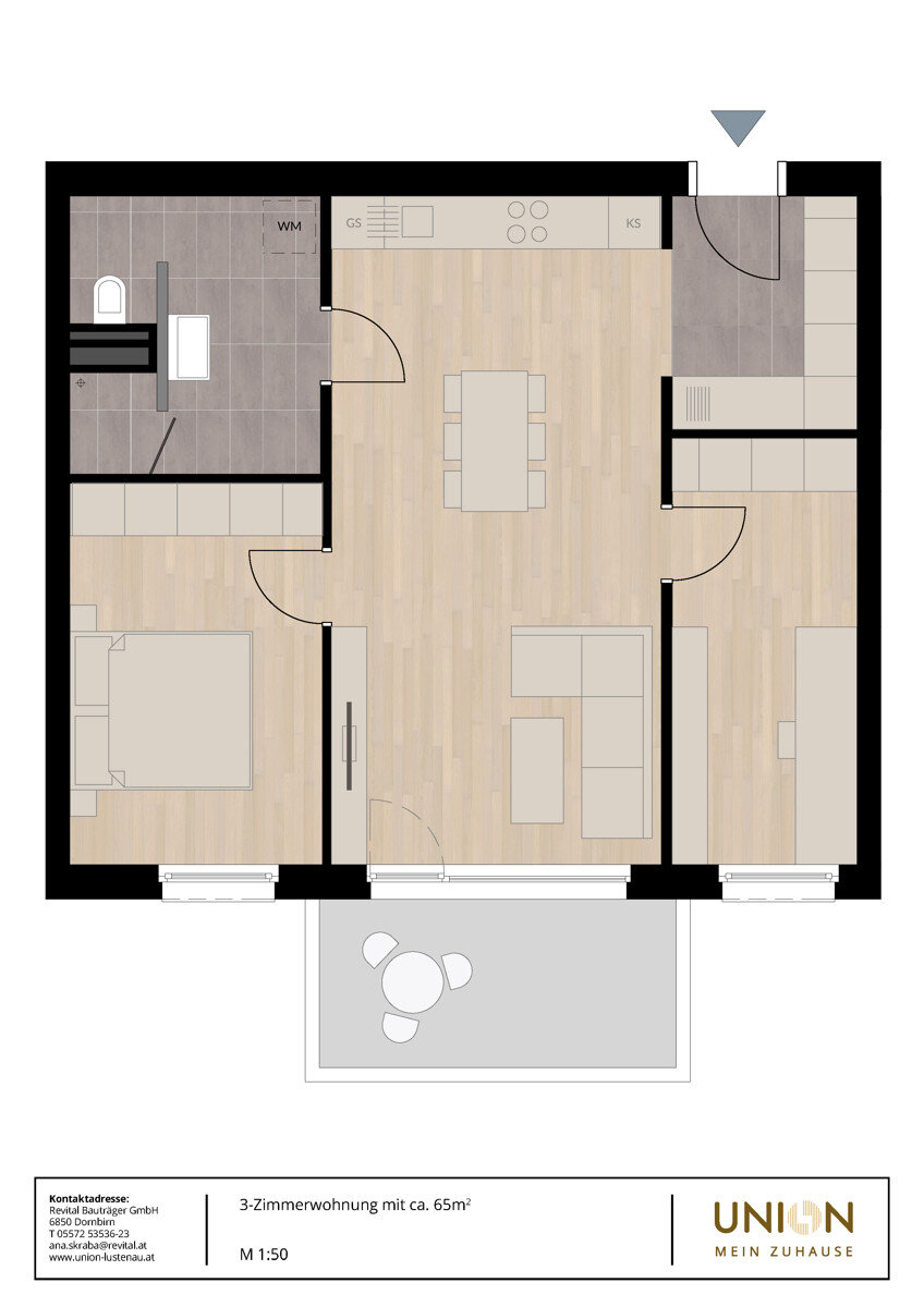 Wohnung zur Miete 907 € 3 Zimmer 65 m²<br/>Wohnfläche Reichsstraße 4+4a Lustenau 6890