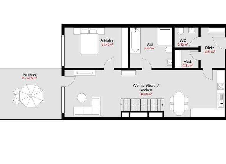 Wohnung zum Kauf - Erstbezug provisionsfrei 575.000 € 2 Zimmer 73,6 m² 2. Geschoss Friedberg 86316
