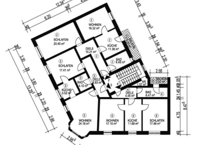 Wohnung zum Kauf 144.500 € 2 Zimmer 67 m² 1. Geschoss Mitte Dortmund 44145