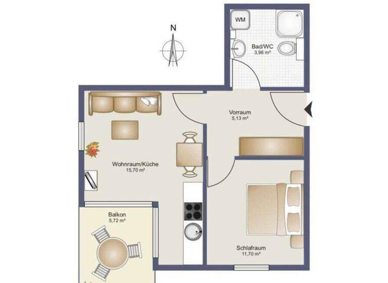 Wohnung zur Miete 725 € 2 Zimmer 37 m² Innere Stadt Klagenfurt am Wörthersee 9020