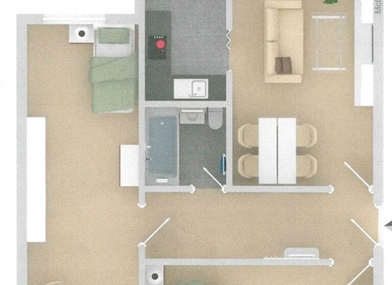 Wohnung zur Miete 845 € 2 Zimmer 50 m² Geschoss 5/5 frei ab 01.06.2026 Groß Klein Rostock 18109