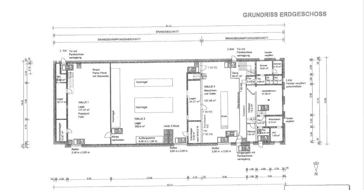 Lagerhalle zur Miete 3.200 € 562 m²<br/>Lagerfläche ab 562 m²<br/>Teilbarkeit Hohenwinden Erfurt 99086