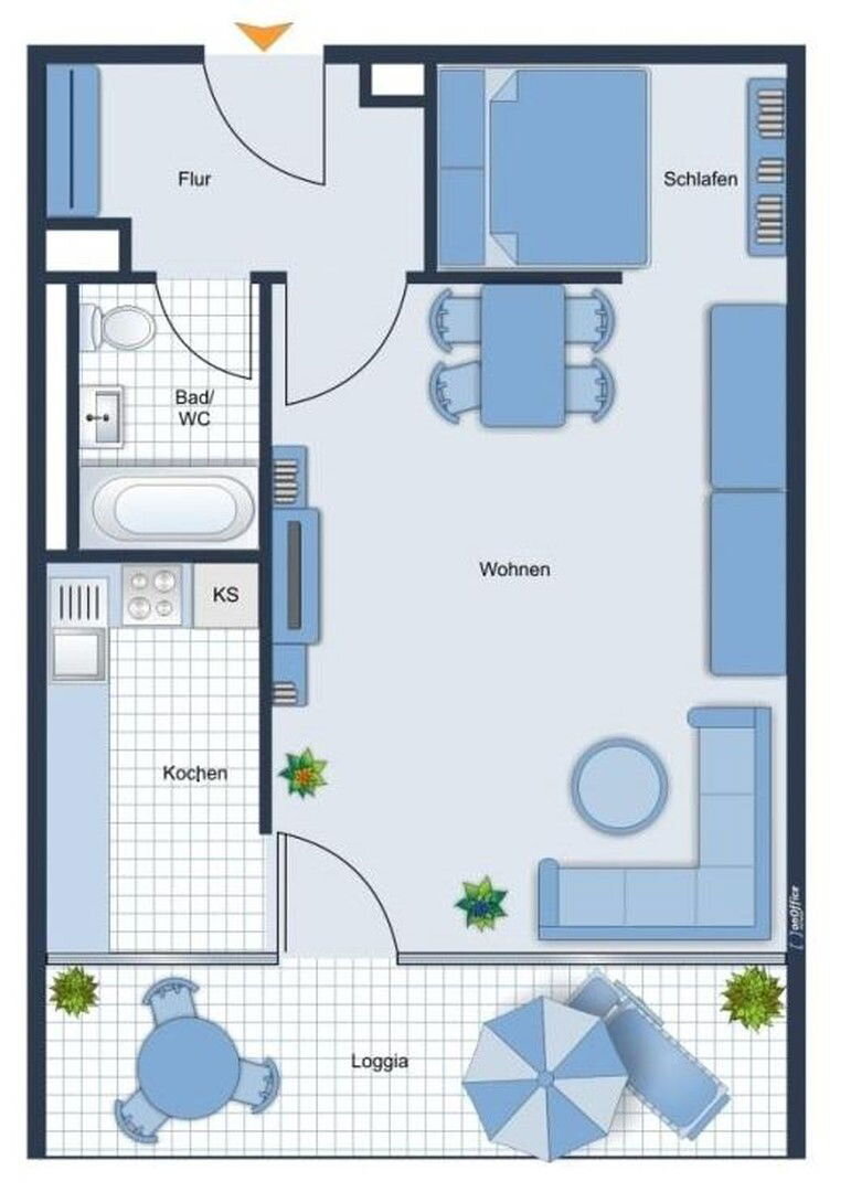 Wohnung zur Miete 590 € 1 Zimmer 50 m²<br/>Wohnfläche Mittelstraße 112 Menden Sankt Augustin 53757