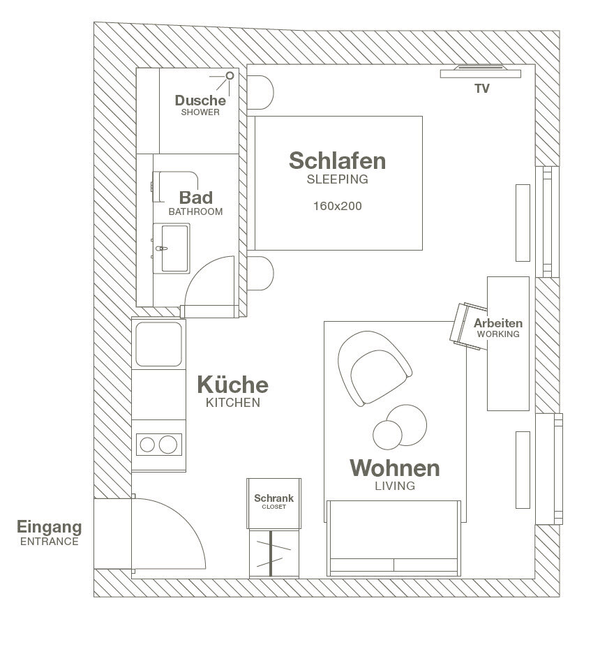 Wohnung zur Miete Wohnen auf Zeit 1.150 € 1 Zimmer 30 m²<br/>Wohnfläche 01.02.2025<br/>Verfügbarkeit Lindenthal Köln 50931