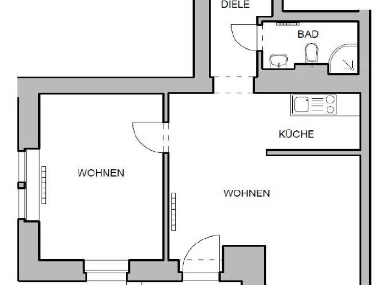 Wohnung zur Miete 624 € 2 Zimmer 52 m² frei ab 01.05.2026 Borsbergstraße 1 Striesen-West Dresden 01309