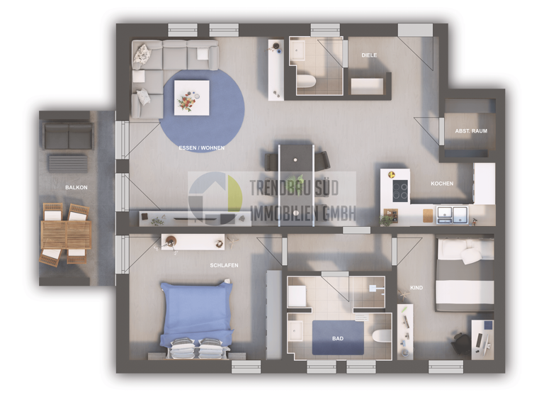 Wohnung zum Kauf - Erstbezug provisionsfrei 426.500 € 3,5 Zimmer 92,7 m² 1. Geschoss Dellmensinger Straße 9 Ersingen Erbach 89155