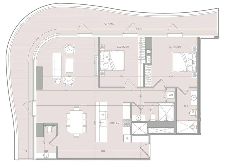 Wohnung zum Kauf provisionsfrei 851.564 € 3 Zimmer 162,7 m² Dubai 00000