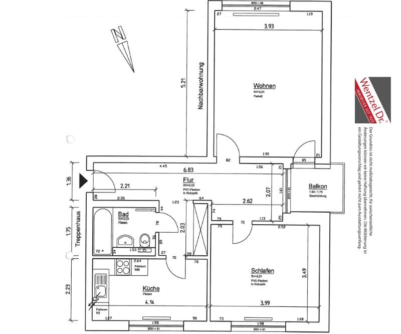 Wohnung zur Miete 499 € 2 Zimmer 62,5 m²<br/>Wohnfläche 7.<br/>Geschoss 01.02.2025<br/>Verfügbarkeit Moselstr. 2 Hermannshöhe Braunschweig 38120