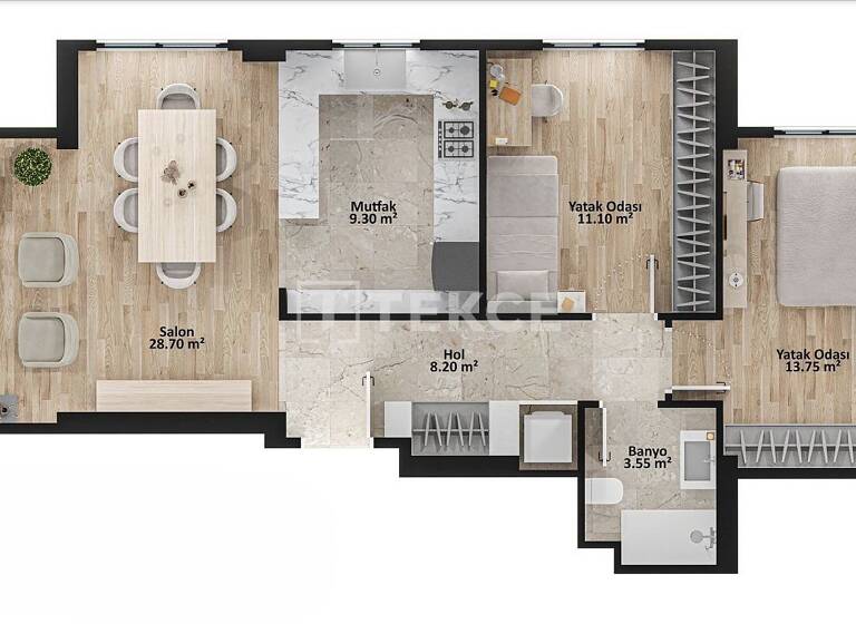 Studio zum Kauf 473.000 € 3 Zimmer 110 m² 10. Geschoss Istanbul 34724