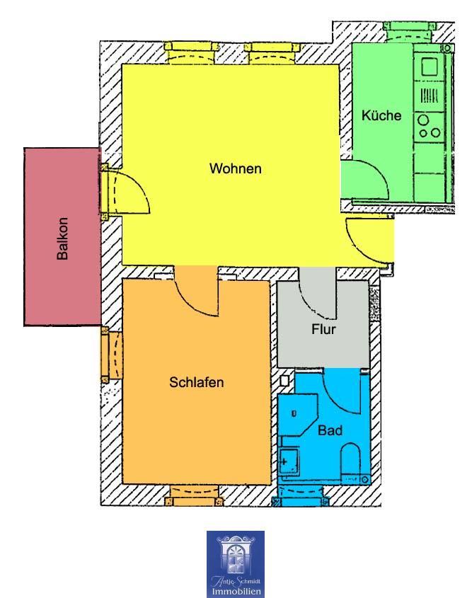 Wohnung zum Kauf 79.900 € 2 Zimmer 47,9 m²<br/>Wohnfläche Freital Freital 01705