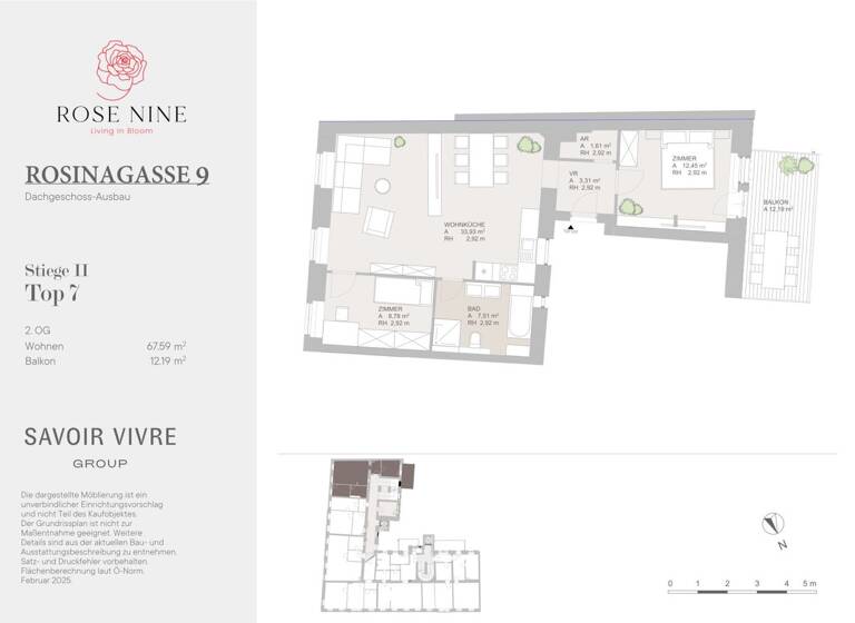 Wohnung zum Kauf - Erstbezug 475.000 € 3 Zimmer 67,6 m² 2. Geschoss Wien 1150