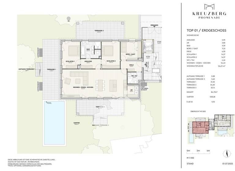 Wohnung zum Kauf - Erstbezug 2.187.500 € 4 Zimmer 124,9 m² EG Kreuzbergpromenade Aigen I Salzburg 5020