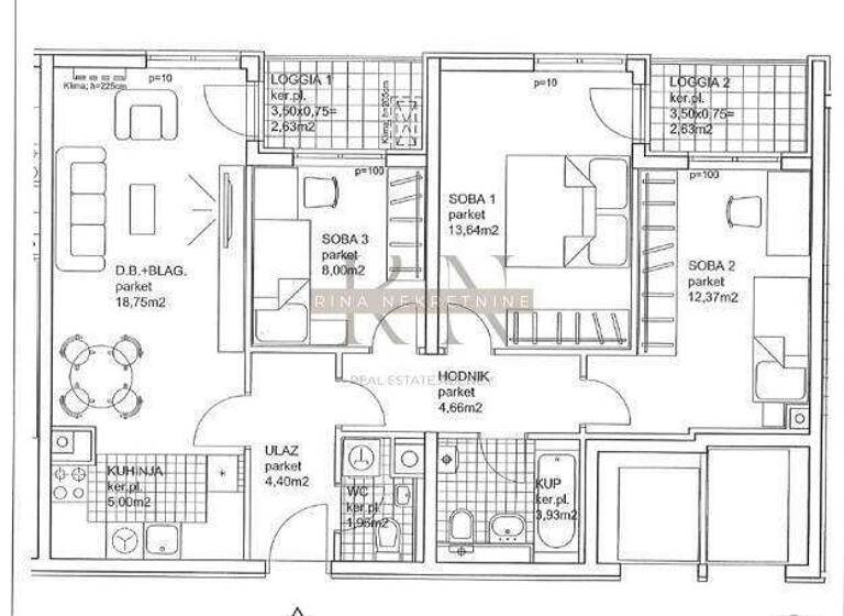 Wohnung zum Kauf 349.900 € 4 Zimmer 80 m² 5. Geschoss Vrapce, Podsused - Vrapce Gajnice