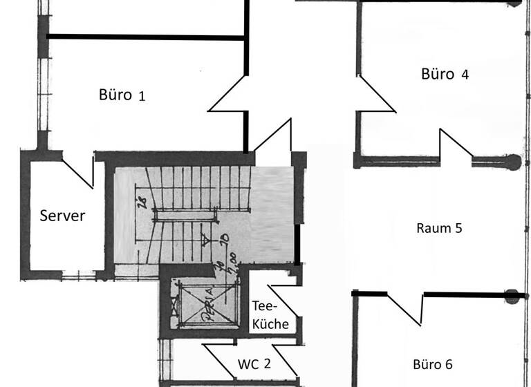Büro zur Miete 1.570 € 7 Zimmer Mitte Kassel 34117