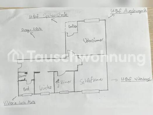 Wohnung zur Miete Tauschwohnung 540 € 2,5 Zimmer 71 m² 4. Geschoss Westend Berlin 10777