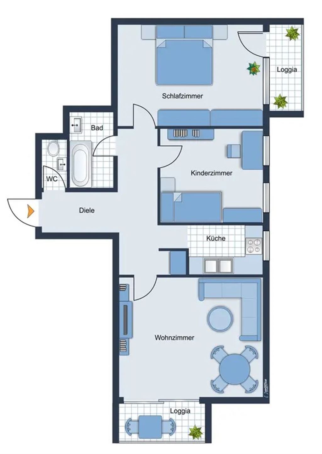 Wohnung zum Kauf als Kapitalanlage geeignet 478.000 € 3 Zimmer 73 m²<br/>Wohnfläche Josephsburg München 81673